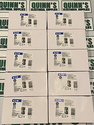 #ad Pack Of 10 Pcs Eaton BRP120DF 20A 1 Pole Circuit Breaker Dual Function Plug In✅ $379.99