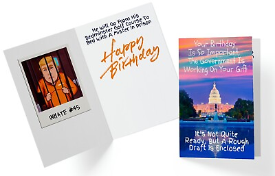 #ad Donald Trump In Jail Birthday Card. Perfect Birthday Card For Liberal Democrats $7.99