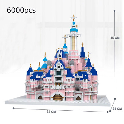 #ad Honey Pink Castle Model Kits Micro Mini Building Blocks Adults Princess Castles $62.00