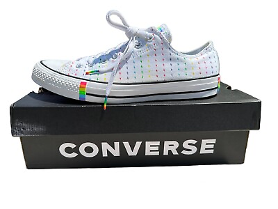 #ad Converse Chuck Taylor All Star Pride Low Top Unisex Sizing White Multi color $50.00