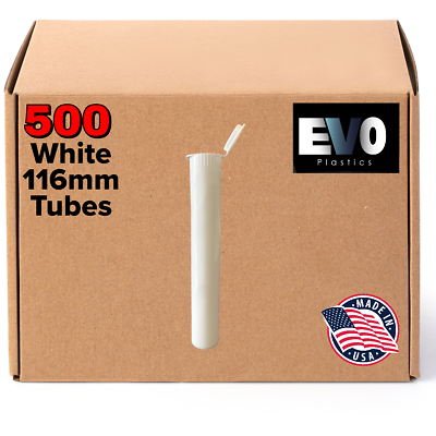 #ad #ad 116mm Tubes White 500 count Pop Top Joints BPA Free Pre Roll USA Made $59.98
