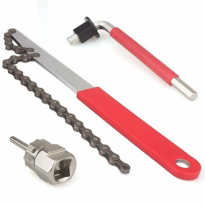 #ad Bike Cassette Removal Tool With Chain Whip And Auxiliary Wrench Sprocket Removal $28.49