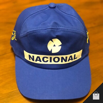 #ad Ayrton Senna Cap Official Nacional Formula 1 F1 Adult Size Blue Hat Race Replica $54.00