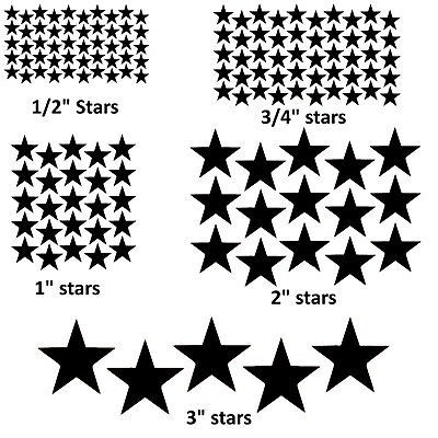 #ad Star stickers Pick your size and color Permanent outdoor glossy vinyl decals. $5.49