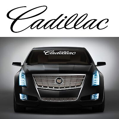 #ad Cadillac Windshield Sticker Escalade SUV CTS Car Window Vinyl Decal 4.5quot; x 36quot; $9.99