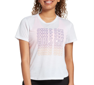 #ad Brooks Youth Girl#x27;s Can size SS lightweight running T shirt XS White 221443Z $34.00