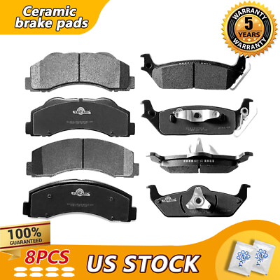 #ad Front Rear Ceramic Disc Brake Pads Fit For Ford F150 2010 2011 $49.10