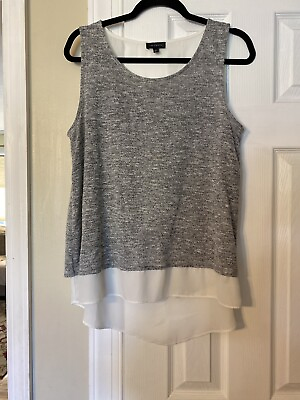 #ad the limited large Grey Top High Low 25 Inches In Front 27 inches in back $9.75