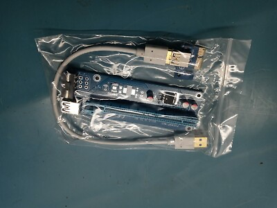 PCI E to PCIE Mining Graphics Card 1X to 16X PCE164P NO3 WITH 30 DAY WARRANTY $4.99