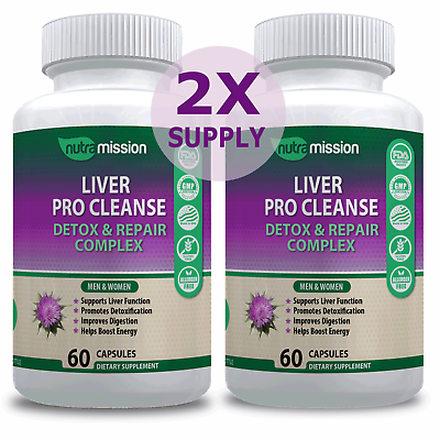 #ad Liver Detox Natural Supplement Liver Cleanse amp; Support Capsules 120 ct $38.30