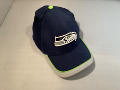 #ad Seattle Seahawks Hat Adult Medium Large NFL New Era 39Thirty Blue Cap B27 $7.20