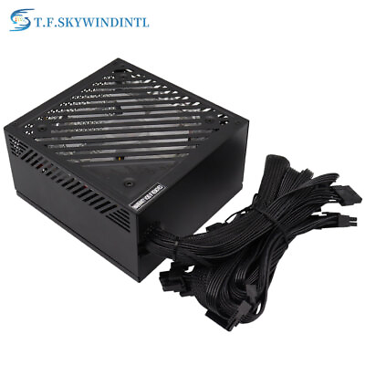 #ad #ad 700W Watt Power Supply ATX PC PSU Black RGB LED Silent Fan 204 Pin Gaming 12V $67.99