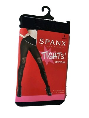 #ad Spanx size A Very Black Destroyed Tights Style 20176R NWT $19.99