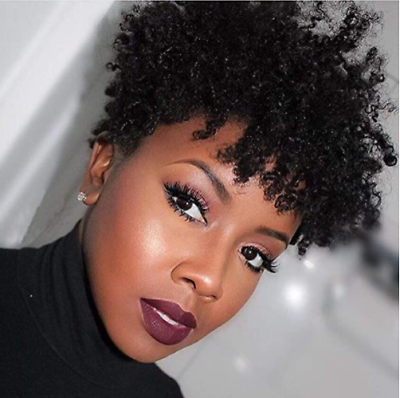 #ad Short Afro Curly Black Wigs Pixie Cut Synthetic Wig for African American Women $18.79