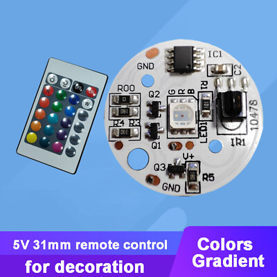 #ad 5V LED 16colors Colorful Gradient Board Lamp Light Source with Remote Control $2.59