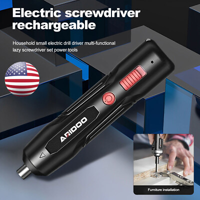 #ad Portable Electric Screwdriver Compact USB Rechargeable Screw Driver Power Tool $14.91