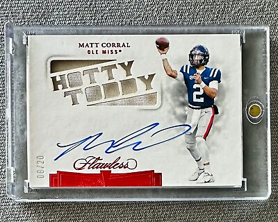 #ad 2022 Flawless Matt Corral Ole Miss Rebels rookie patch auto RPA on card ruby 20 $39.99