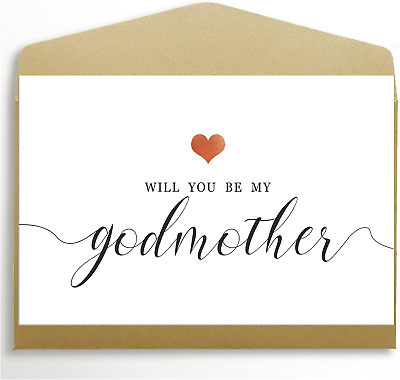 #ad Will You Be My Godmother Card Godmother Proposal Card Be My Godmother Card $19.15