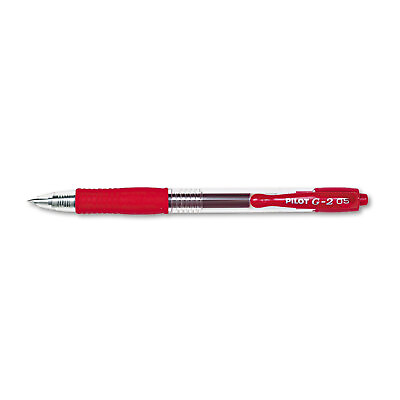 #ad Pilot G2 Premium Retractable Gel Ink Pen Refillable Red Ink .5mm Dozen 31004 $17.24