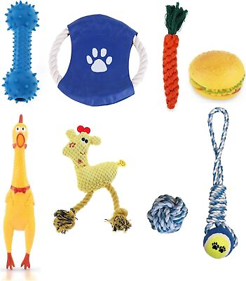 #ad Dog Toys for Chewers Aggressive Puppy Teething Chew Rope Treats Toys Fun 8 Pack $24.98