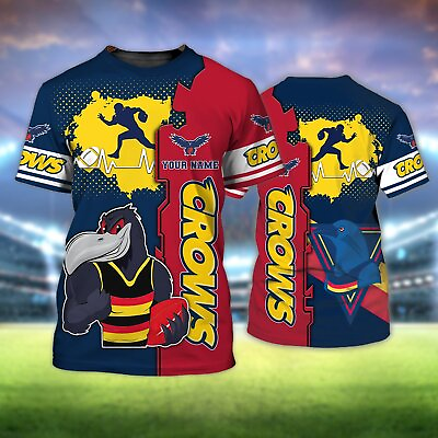 #ad Football Club Adelaide Crows Personalized Name Tshirt 3D $28.49