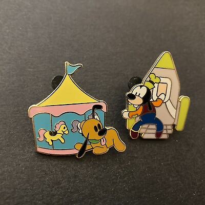 #ad Flexible Characters Mini Pin Boxed Set Pluto amp; Goofy 2 PINS Disney Pin 61163 $8.00