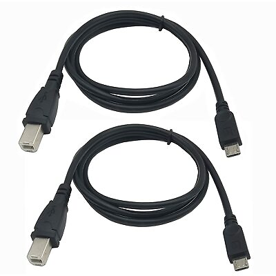 #ad New Micro Usb To Printer Cable 2Pcs Micro Usb 5Pin Male To Usb Type B Dat $11.30