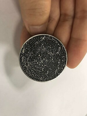 #ad Silver Plated Moon Coin Near And Far Side Of The Moon Accurate Topography $24.99