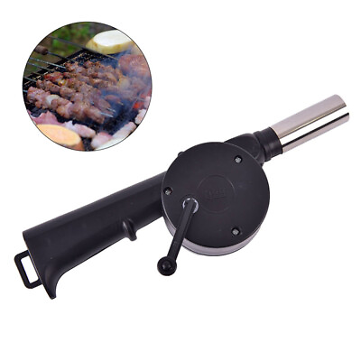 #ad Blower Fire Camping BBQ Air Fan Barbecue Outdoor Cooking Picnic Grill Sta3 $8.32