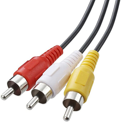 #ad RCA 6 FT Audio Video Composite Cable DVD VCR SAT Yellow White Red Connectors $7.19