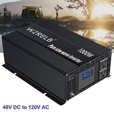 #ad #ad DC to AC Power 1000W Pure Sine Inverter 48V Off Grid Solar System Home 110V 120V $183.35
