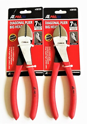 #ad 2 ATE PRO 7 1 2quot; WIDE HEAD DIAGONAL CUTTERS WIRE CUTTING PLIERS DYKES NOSE 30125 $19.99