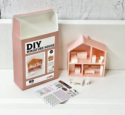 #ad #ad Dollhouse Miniatures Mini Dollhouse W Tiny Furniture For 1:12 Scale Dollhouse $28.00