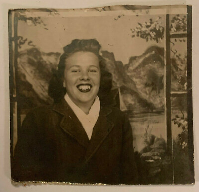 #ad Vintage Unusual PhotoBooth Type Photo of Pretty Girl #4806 $4.99