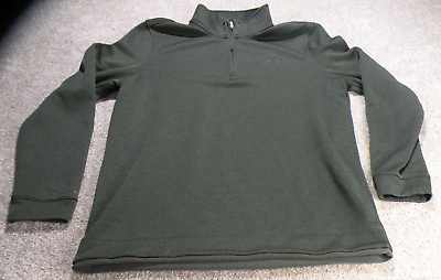 #ad Under Armour Golf 1 4 Zip Pullover Men#x27;s L Green Storm Cold Gear Fleece Loose $16.99