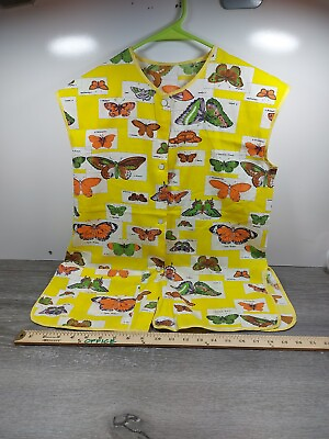 #ad Vtg 50’s Handmade Butterflies All Over Colorful Gardening Outside Shirt 20” $9.50