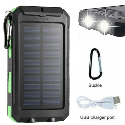 #ad Super 20000mAh USB Portable Charger Solar Power Bank for iPhone Cell Phone 2023 $12.90