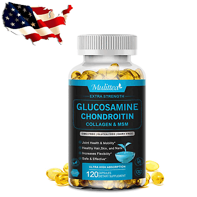 #ad Glucosamine Chondroitin amp; MSM amp; Vitamin D3 120 CAPSULES For Bones Joint Support $10.26
