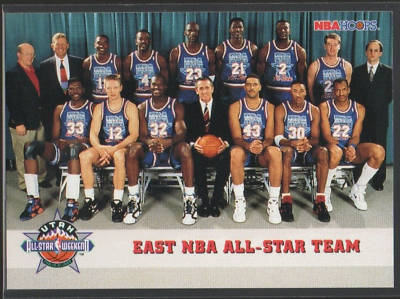 #ad East NBA All Star Team 1993 94 Hoops #281 Michael Jordan Shaquille O#x27;Neal #2 $2.99