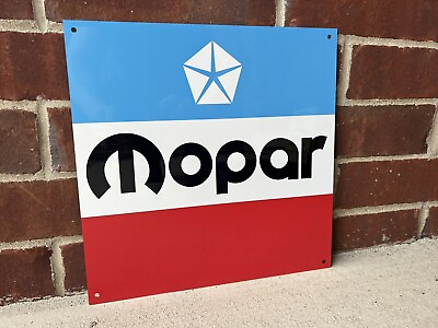 #ad MOPAR vintage logo advertising garage sign baked Chrysler $20.00