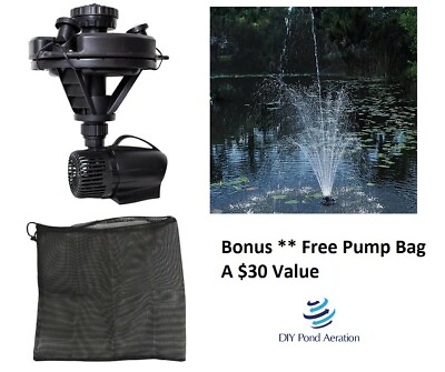 #ad Pond Boss 1 4 HP Floating Fountain Lights amp; 3 Spray Patterns Free BAG 10#x27;spray $539.99