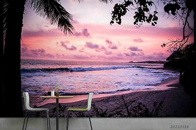 #ad 3D Ocean Beach Sunset Wallpaper Wall Mural Removable Self adhesive 157 AU $45.99
