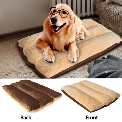 #ad Extra Large Soft Dog Bed Pet Cushion Mattress Soft Crate Mat Warm Nest Washable $15.50