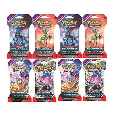 #ad Pokemon Temporal Forces Sleeved Booster Pack Art Bundle Set of 8 $26.95