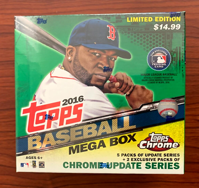 #ad 2016 Topps Chrome Update Baseball Mega Box MLB Trading Cards Factory Sealed $39.95