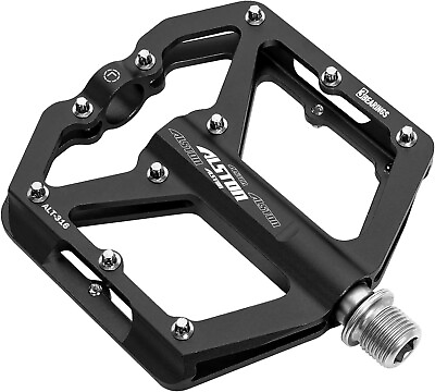#ad #ad Alston Mountain Bike Pedals Road Bicycle Pedals Non Slip Lightweight Black $21.00