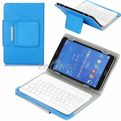#ad Blue For Universal 7quot; 7.9quot; 8quot; Tablet Leather Case Bluetooth Keyboard Stand Cover $19.99