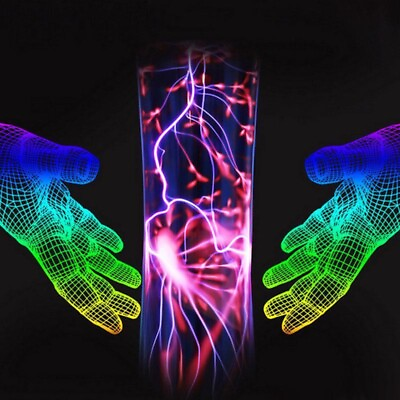 #ad Electric Magic Lightning Glass Plasma Light Lamp Sphere Touch Motion Lightening $56.99