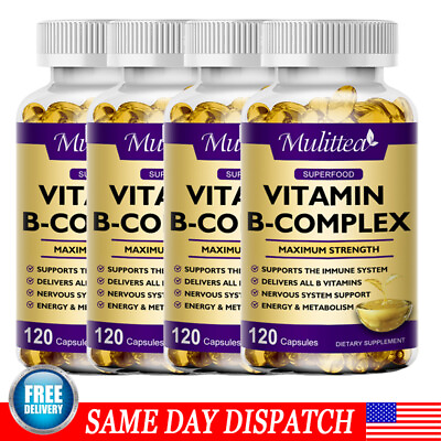 #ad Vitamin B Complex Capsules Super B Vitamin Immune Boost Energy Metabolism $13.46