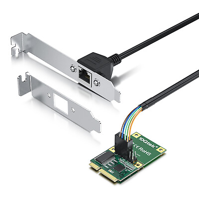 2.5G Gigabit Ethernet Network Card w RTL8125BG Controller Mini PCIe to RJ45 30cm $18.99
